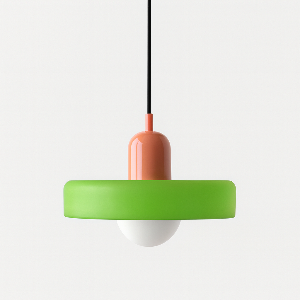 Bauhaus Pendant Light in Coloured Glass