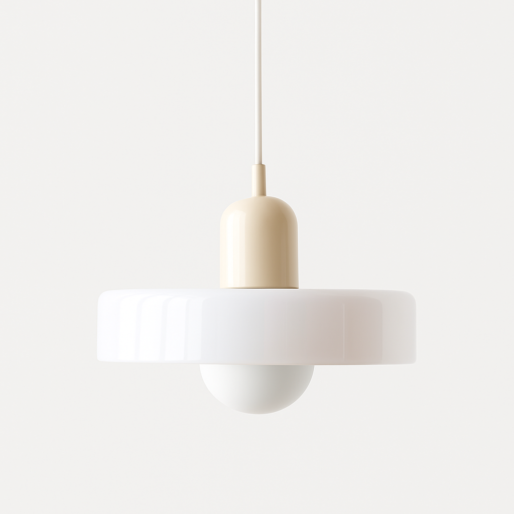 Bauhaus Pendant Light in Coloured Glass