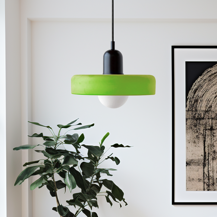 Bauhaus Pendant Light in Coloured Glass