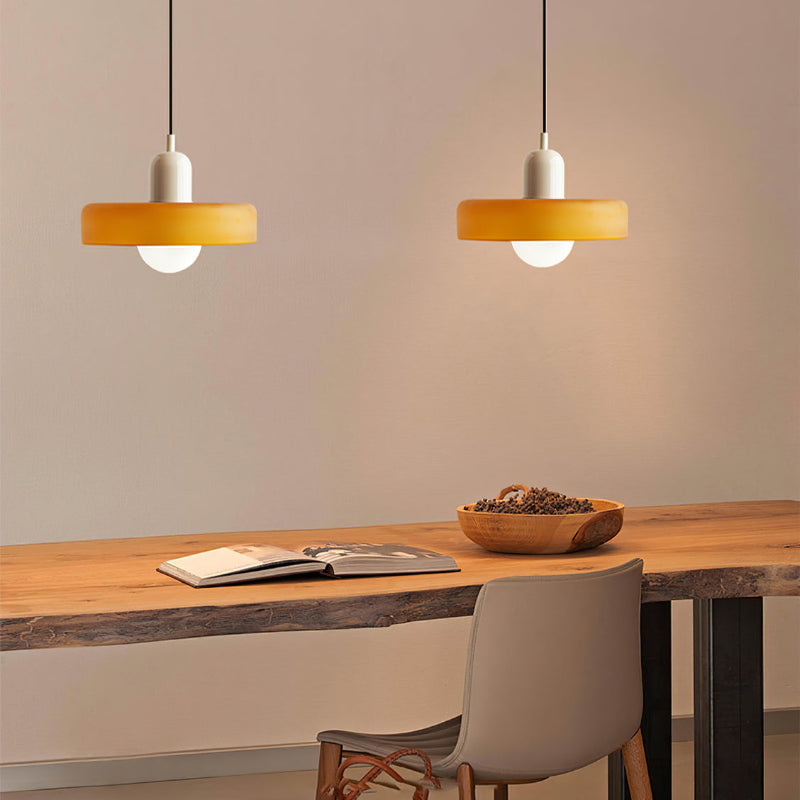 Bauhaus Pendant Light in Coloured Glass