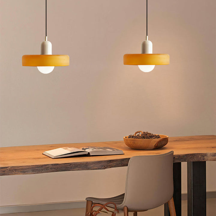 Bauhaus Pendant Light in Coloured Glass