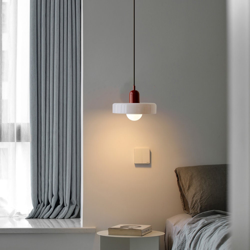 Bauhaus Pendant Light in Coloured Glass
