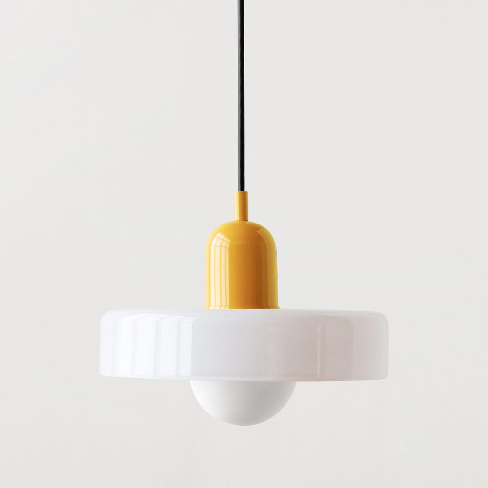 Bauhaus Pendant Light in Coloured Glass