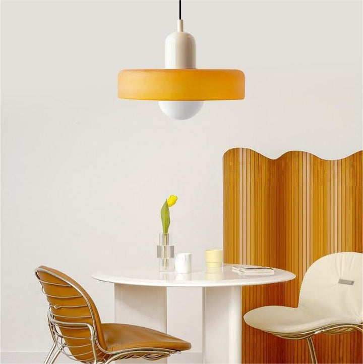 Bauhaus Pendant Light in Coloured Glass