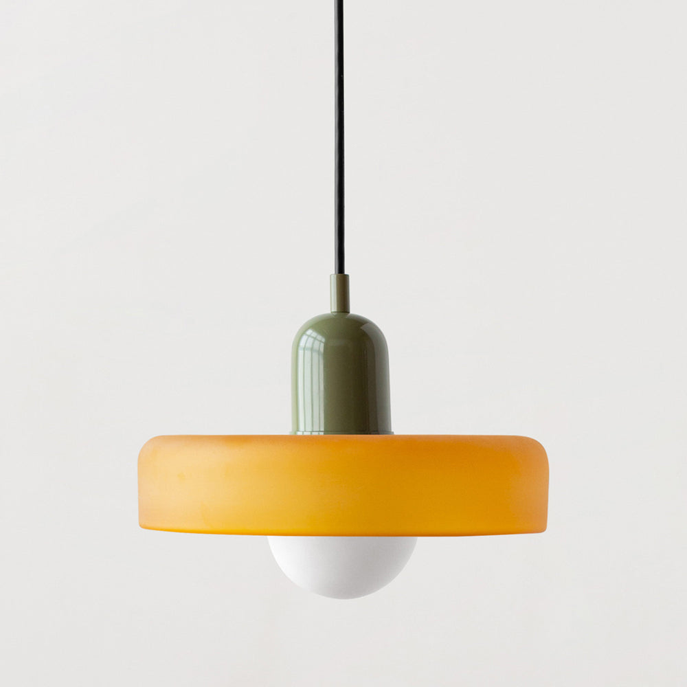 Bauhaus Pendant Light in Coloured Glass