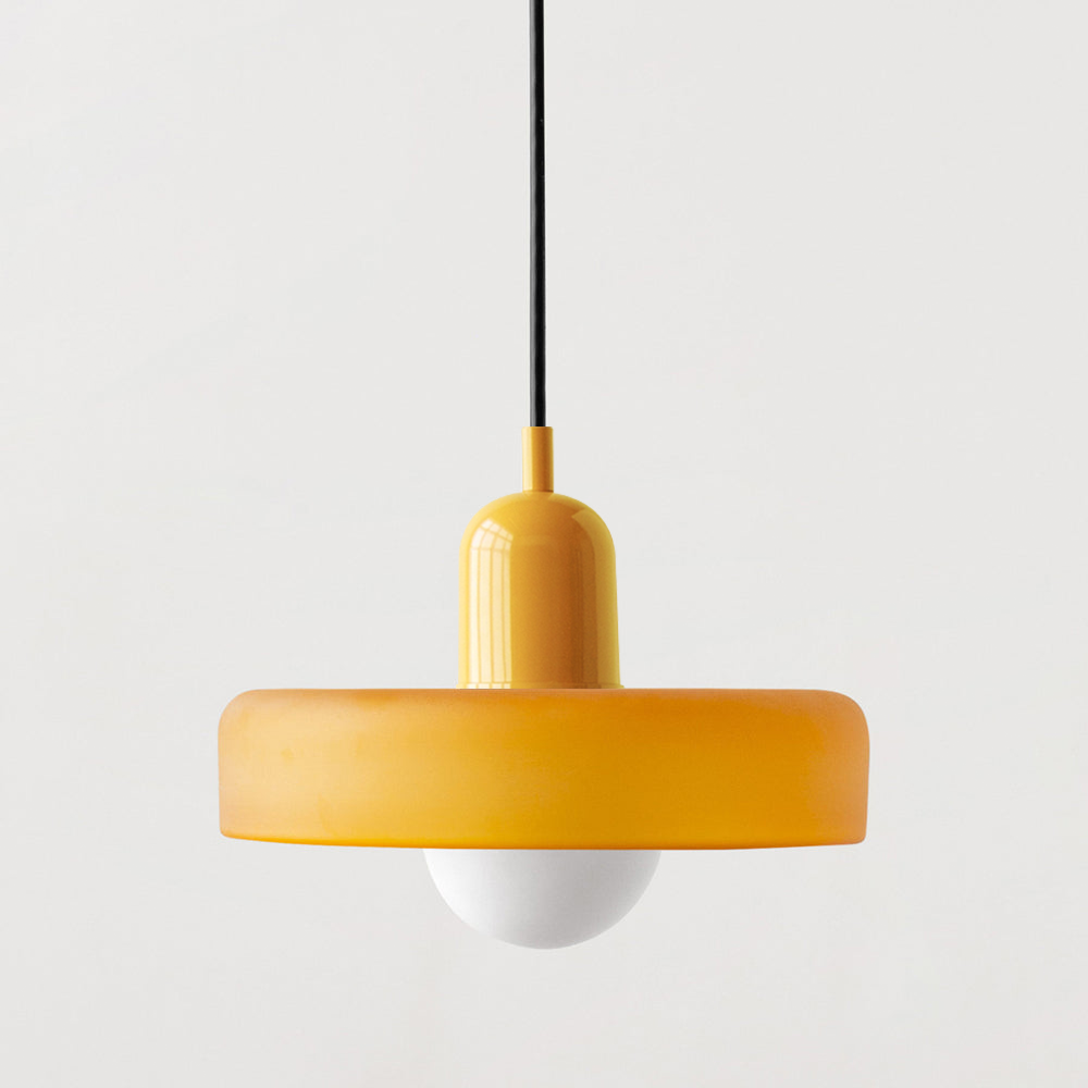 Bauhaus Pendant Light in Coloured Glass
