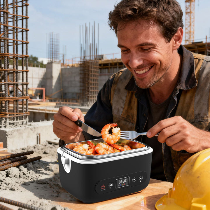 Charging Heating Lunch Box For Office Workers With Inner Liner Compartment Insulated And Portable