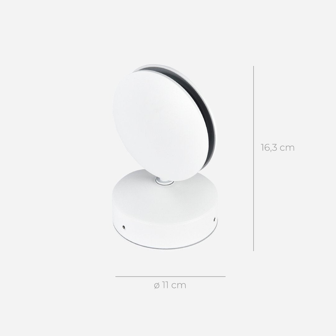 LED Wall Light with Spot Function | 360° Rotating Head | Square Light Cone