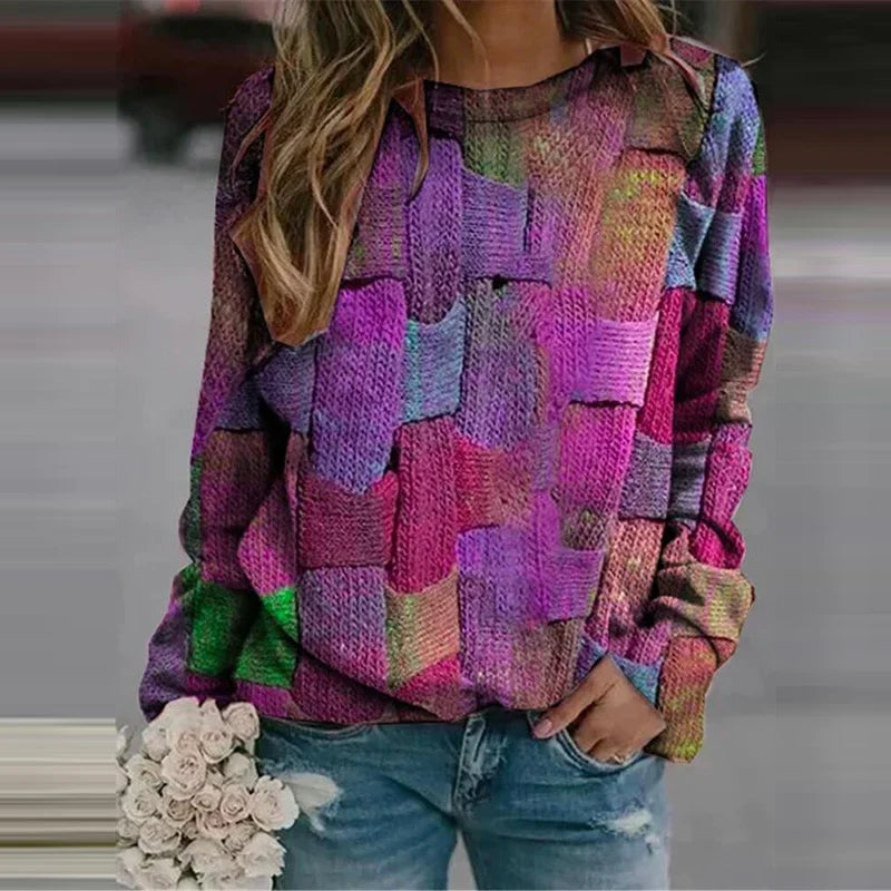 Colourful Autumn Sweater for Women – Ella