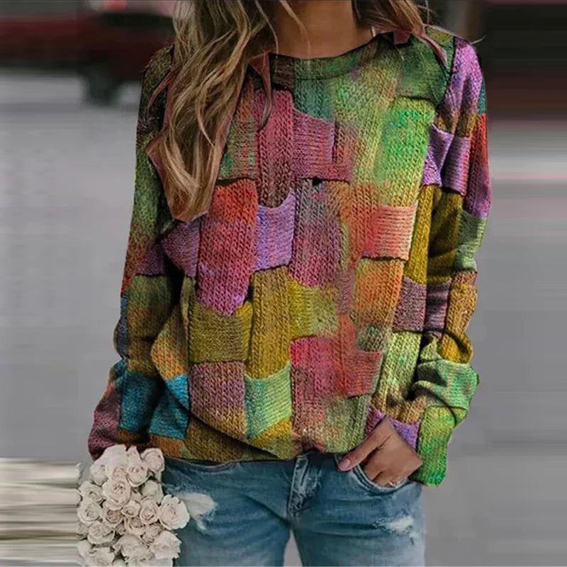 Colourful Autumn Sweater for Women – Ella