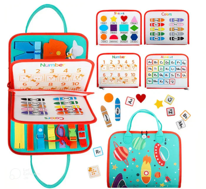 Montessori Colours and Shapes Book for Children - Sensory Adventure