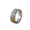 Aurora Ocean Wave Ring with Retro Holiday Inspired Jewelry Design