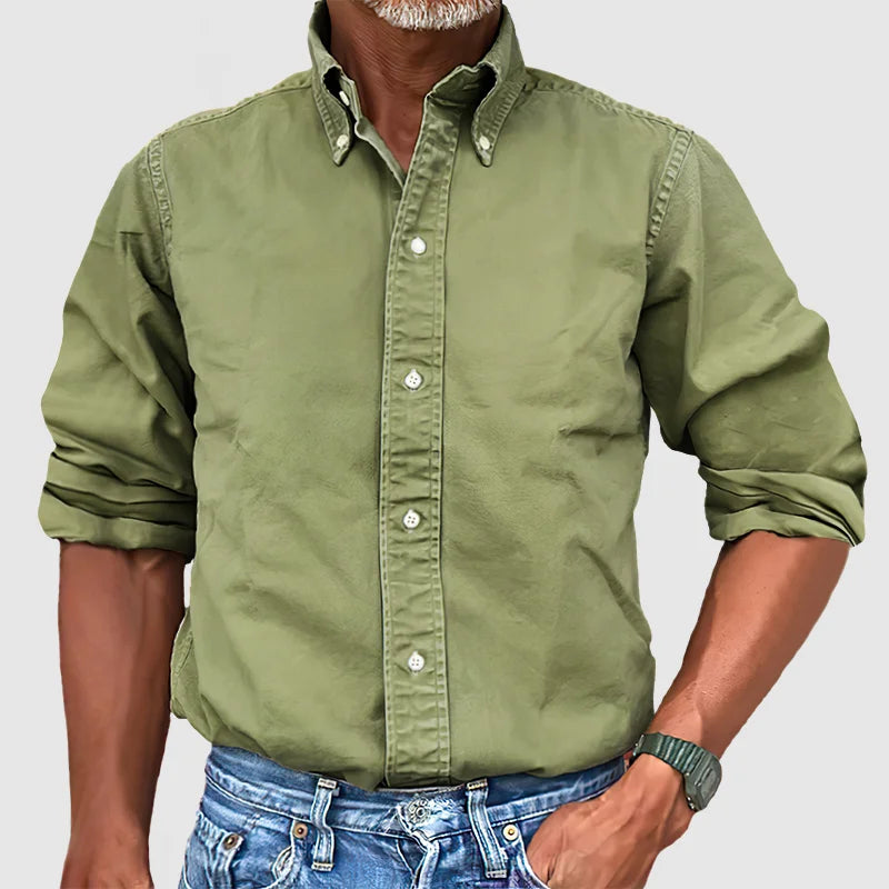 Timeless Classic Men’s Long-Sleeved Shirt – Comfort and Versatility