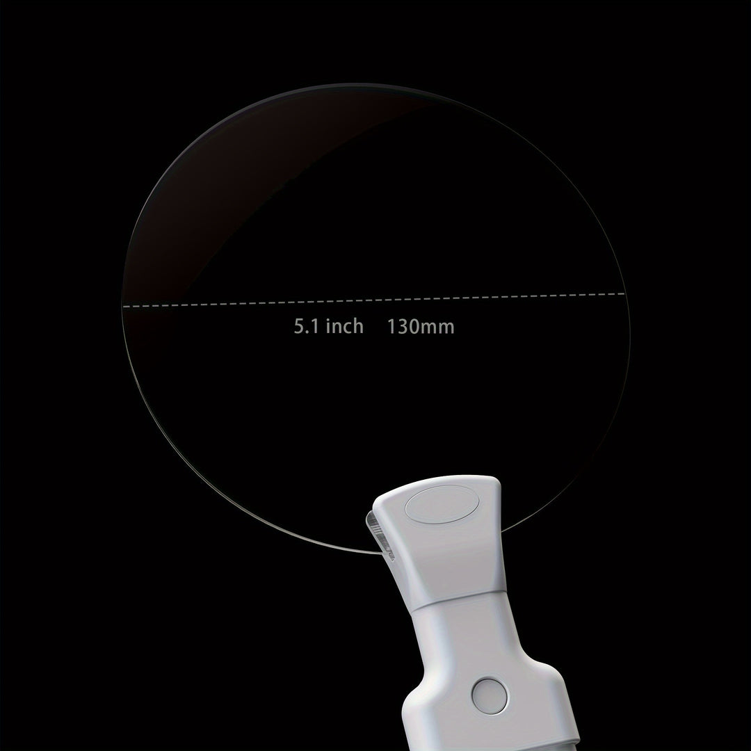 Hands-free magnifying glass with neck strap and 5X magnification