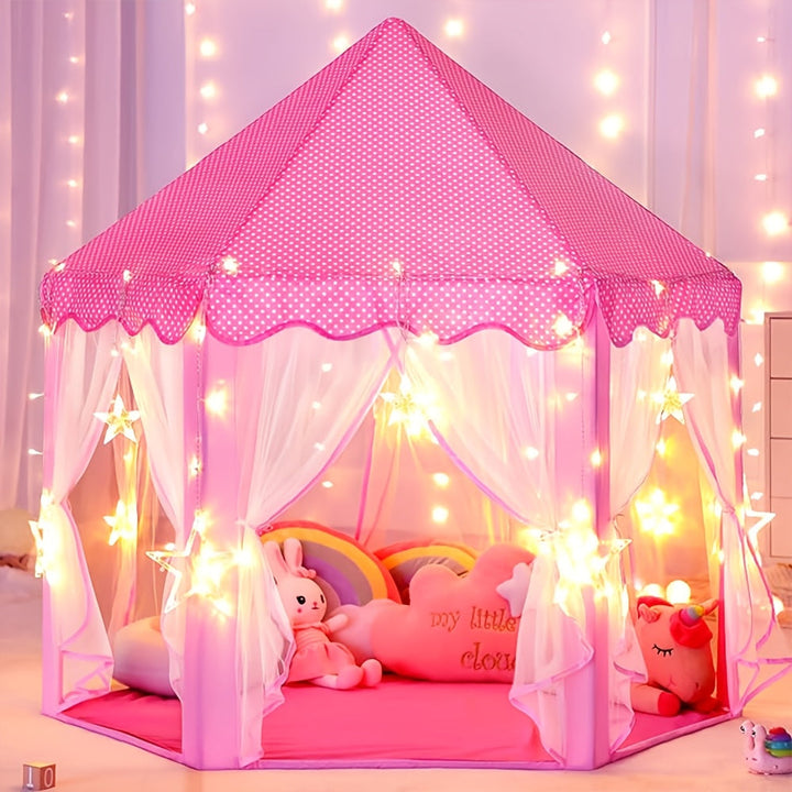 Princess Play Tent with Starlight Illumination – Perfect for Indoor or Outdoor Play