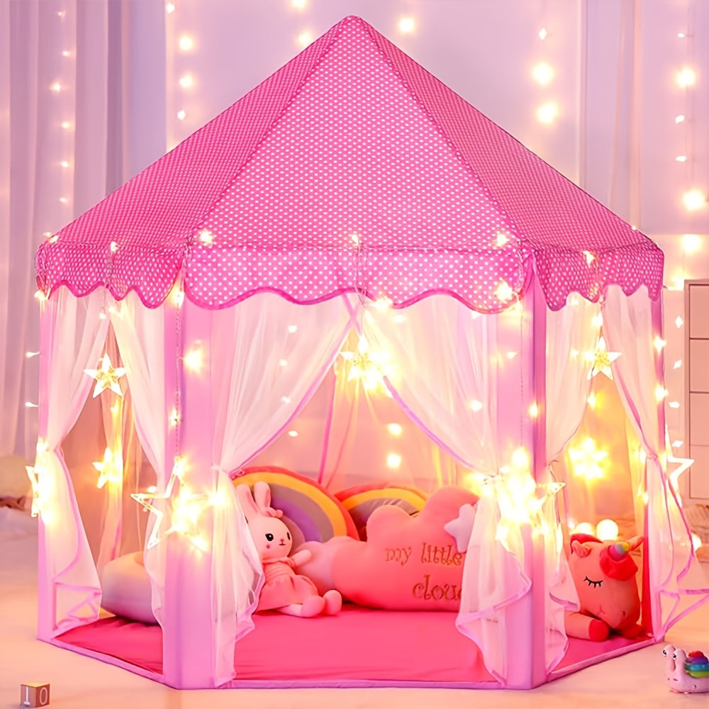 Princess Play Tent with Starlight Illumination – Perfect for Indoor or Outdoor Play