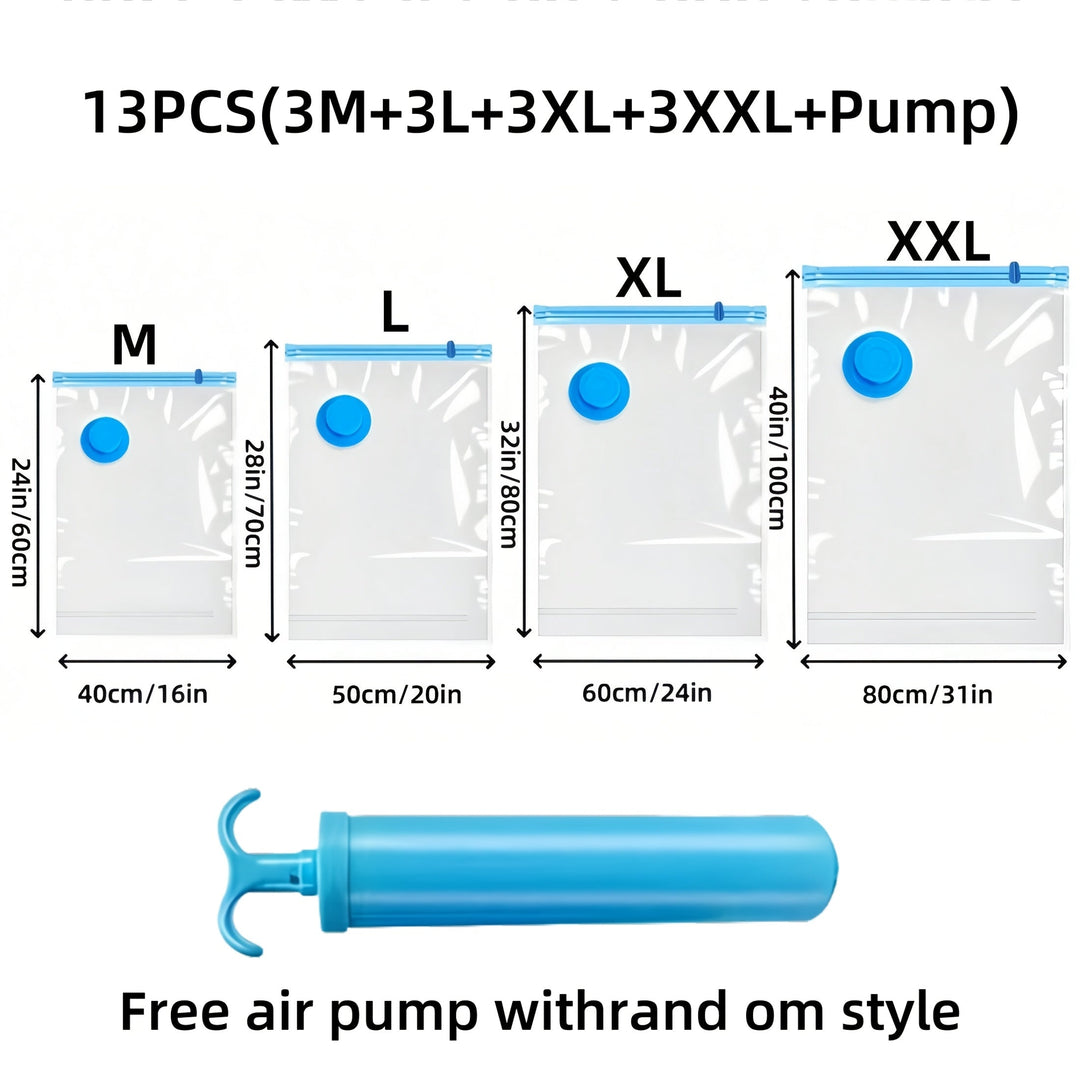 Extra Large Vacuum Storage Bag Set – Reusable, Waterproof and Space-Saving