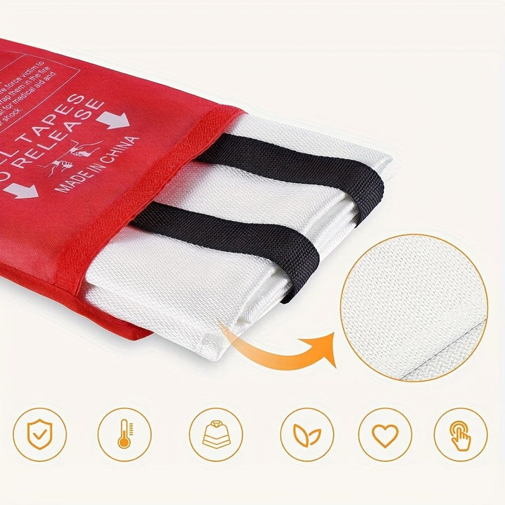Emergency Fire Blanket for Homes and Businesses – Fireproof Fire Blanket for Kitchen, Office and Car