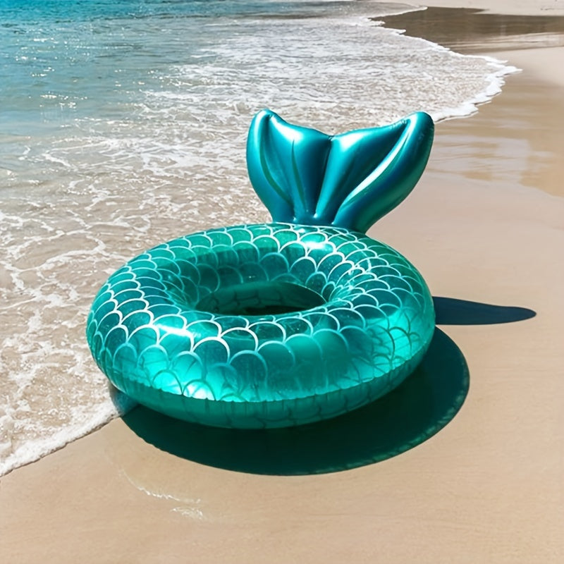 Inflatable Mermaid Shell Float – Ergonomic Design with Pillow