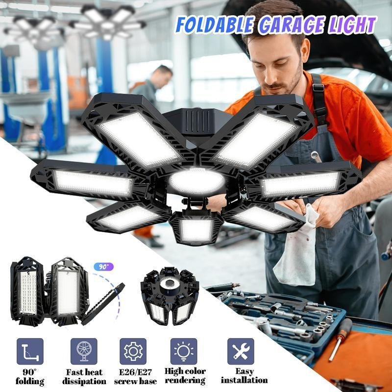 Adjustable LED Panel Light 6500K E26/E27 – Lamp for Garage and Workshop