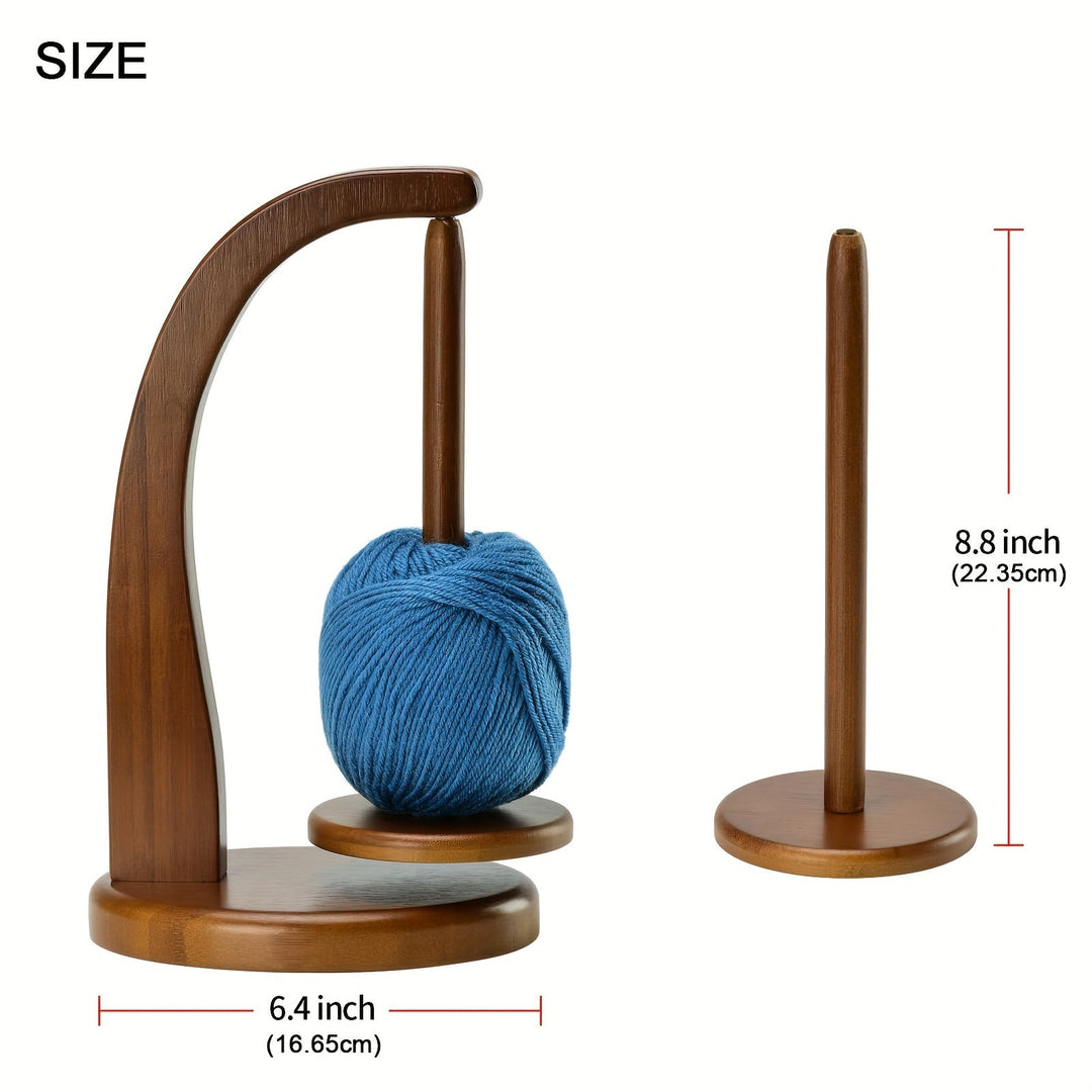 Bamboo Yarn Holder – Practical Storage for Knitting and Crochet Projects