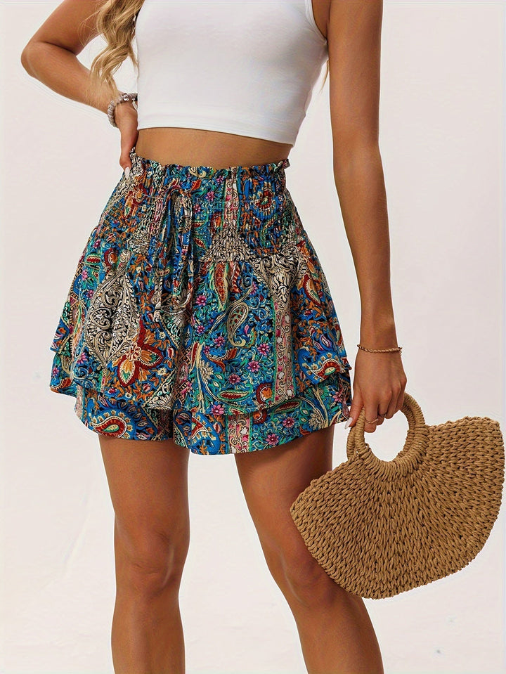 Women's Summer Shorts with Floral Print – Comfortable and Feminine