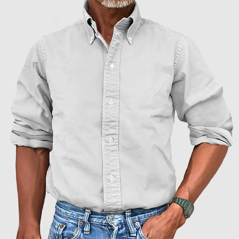 Timeless Classic Men’s Long-Sleeved Shirt – Comfort and Versatility