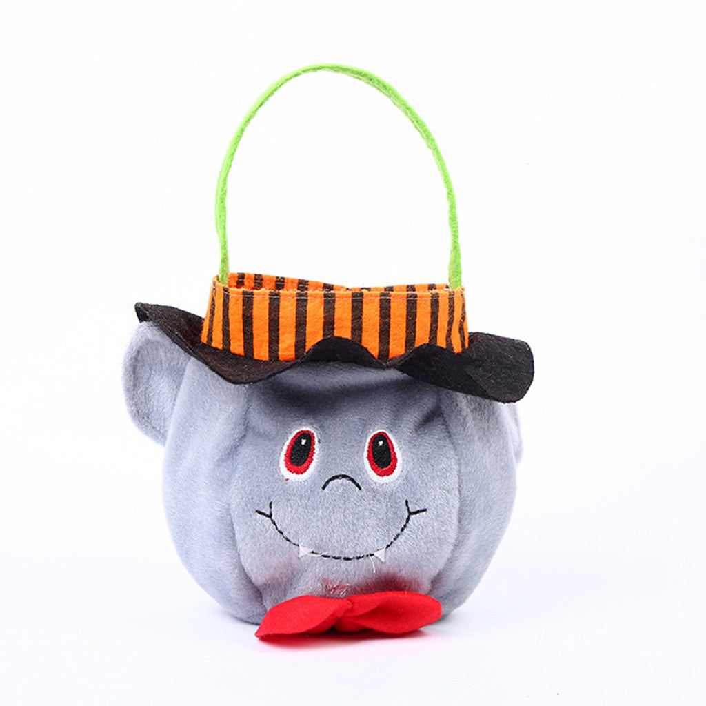 Cute Halloween Candy Bag Halloween Pumpkin Pattern Portable Handbag Cosplay Props Gift Basket Kids Gifts — image 6