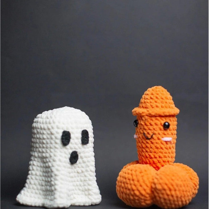 Handmade Crocheted Halloween Pumpkin Ghost Decoration Ornaments — image 6