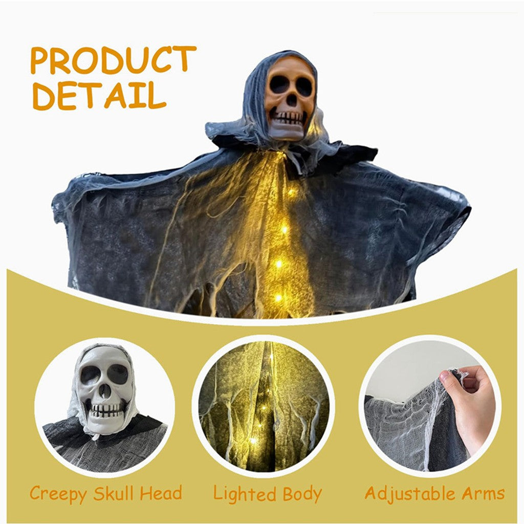 Halloween Decorations Horror Hanging Ghost Skull Skeleton Prop Perfect For Home Outdoor Yard Party Supplies Festival Decorations — image 6