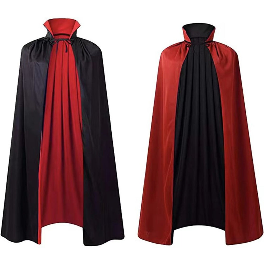 Halloween Cloak Costumes Wizard Cloak For Children Hooded Capes Mantle Black Party Decoration — image 2