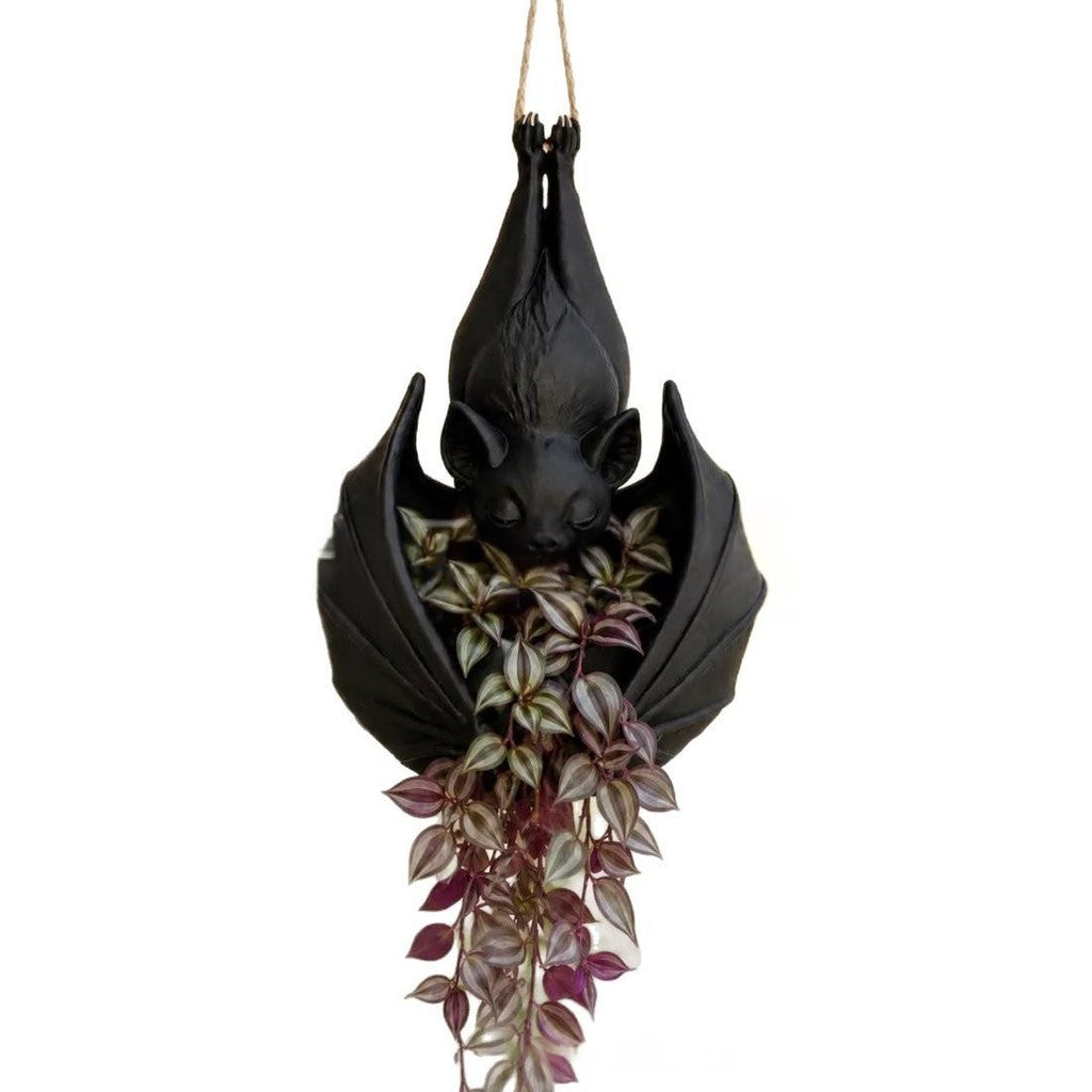 万圣节悬挂式蝙蝠花盆花园装饰品,跨境新款hangingbat,plantpot万圣节 — image 4