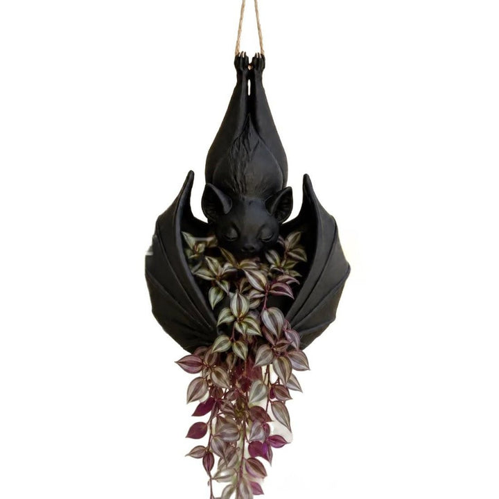 万圣节悬挂式蝙蝠花盆花园装饰品,跨境新款hangingbat,plantpot万圣节 — image 4