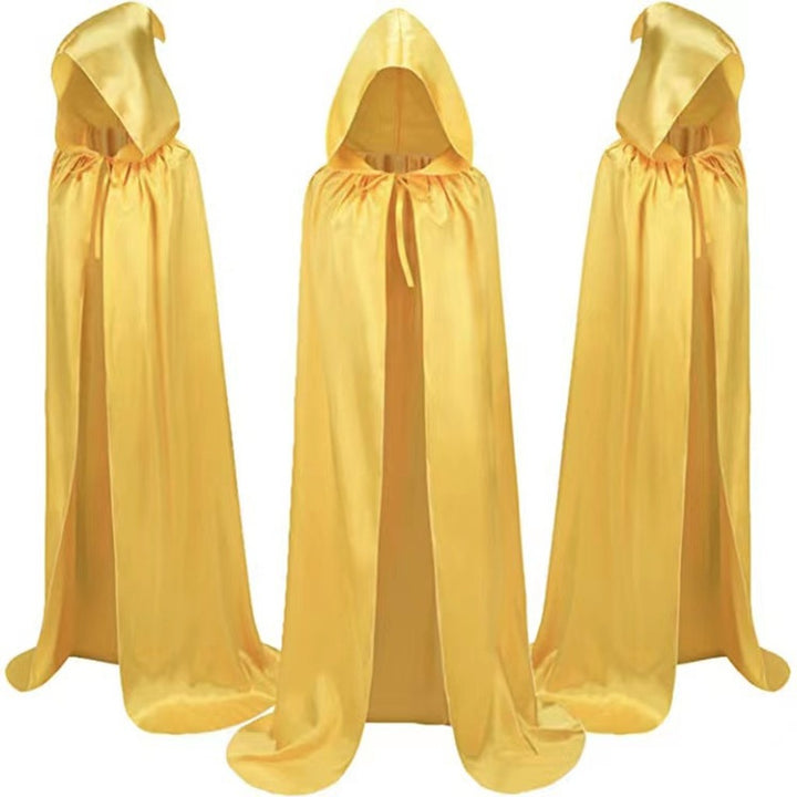 Halloween Cloak Costumes Wizard Cloak For Children Hooded Capes Mantle Black Party Decoration — image 4