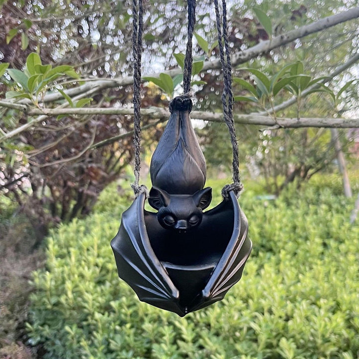 万圣节悬挂式蝙蝠花盆花园装饰品,跨境新款hangingbat,plantpot万圣节 — image 5