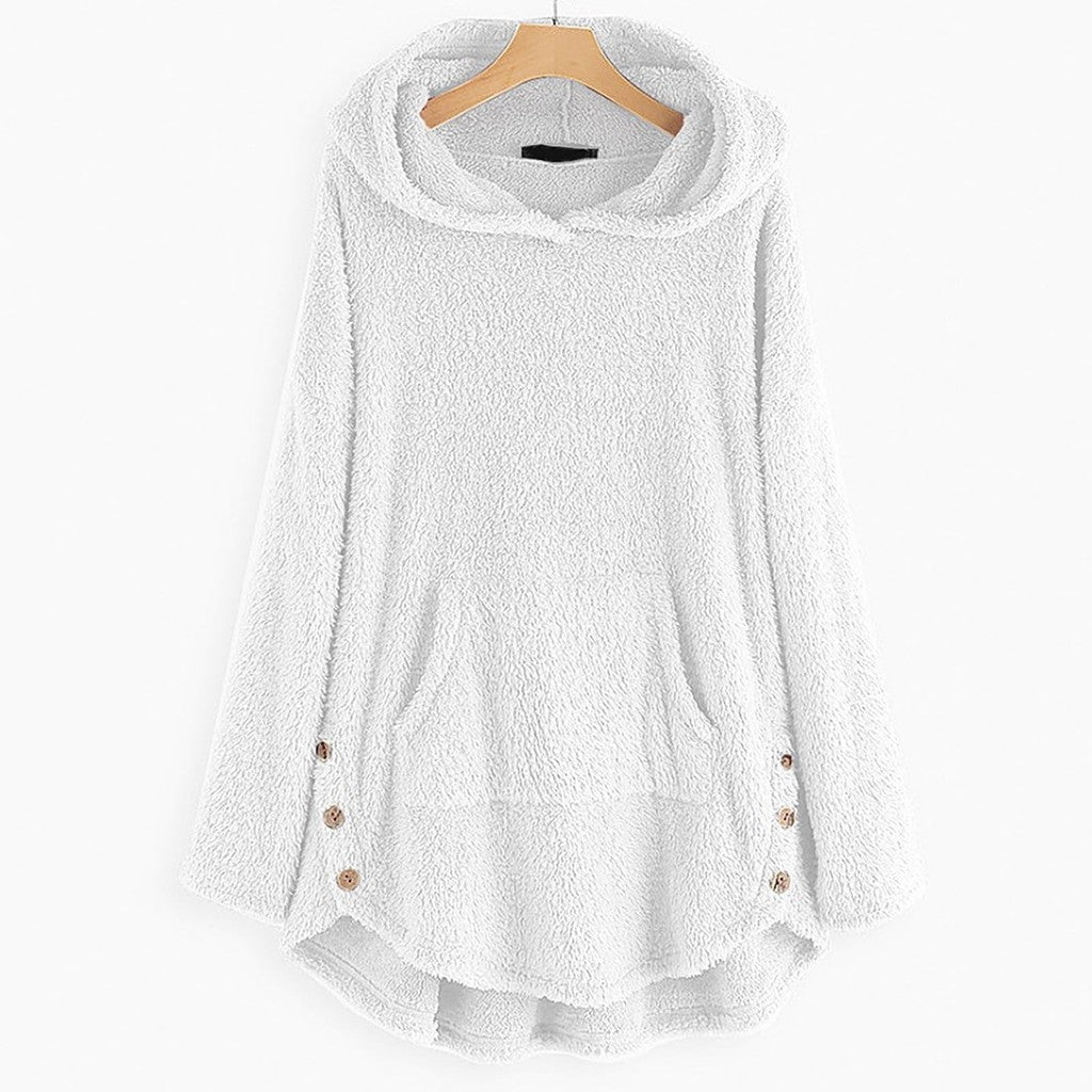 Agnes | Plush Pocketed Buttoned Hoodie — image 6