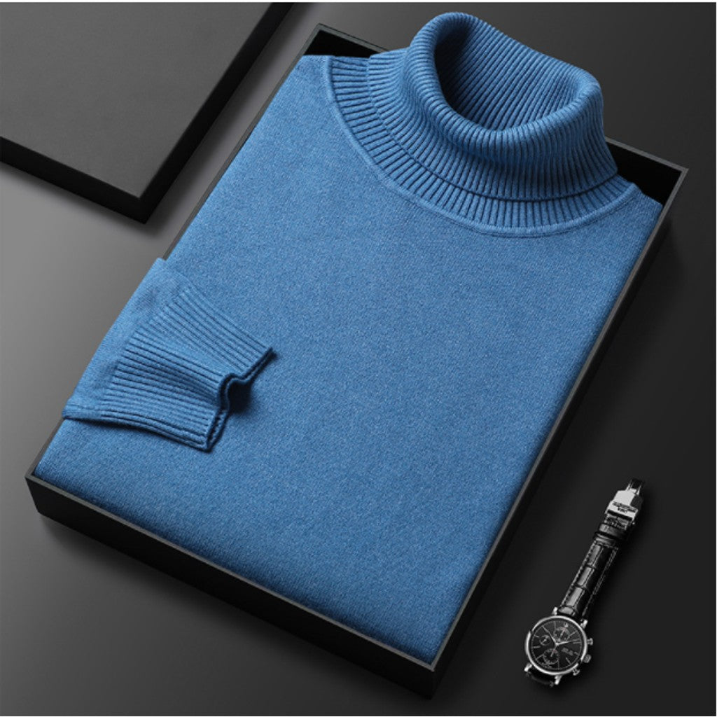 Alexander | Cashmere Cotton Ribbed Turtleneck Sweater — image 1