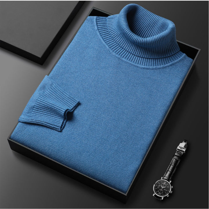 Alexander | Cashmere Cotton Ribbed Turtleneck Sweater — image 1
