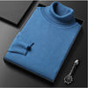Cashmere Cotton Ribbed Turtleneck Sweater