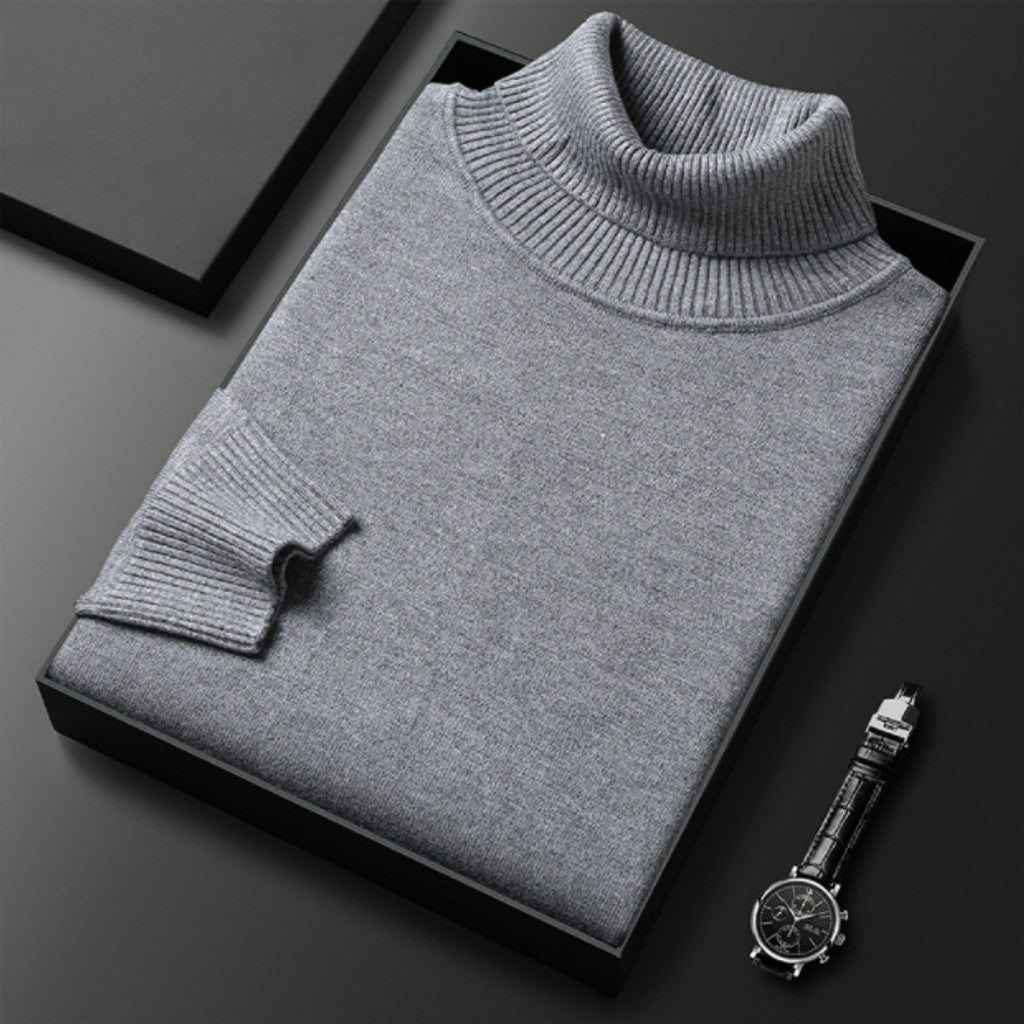Alexander | Cashmere Cotton Ribbed Turtleneck Sweater — image 2