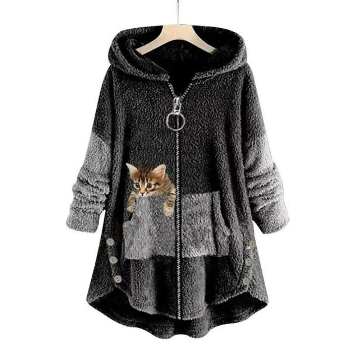 Agnes | Plush Pocketed Buttoned Hoodie — image 10