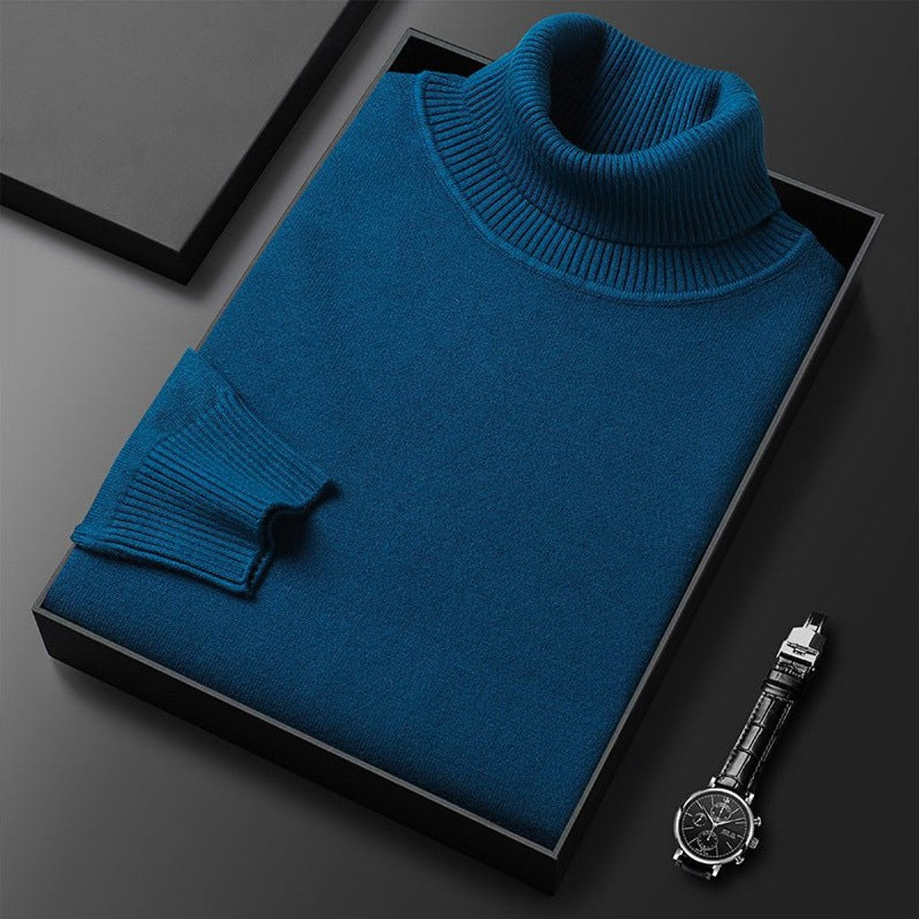 Alexander | Cashmere Cotton Ribbed Turtleneck Sweater — image 6