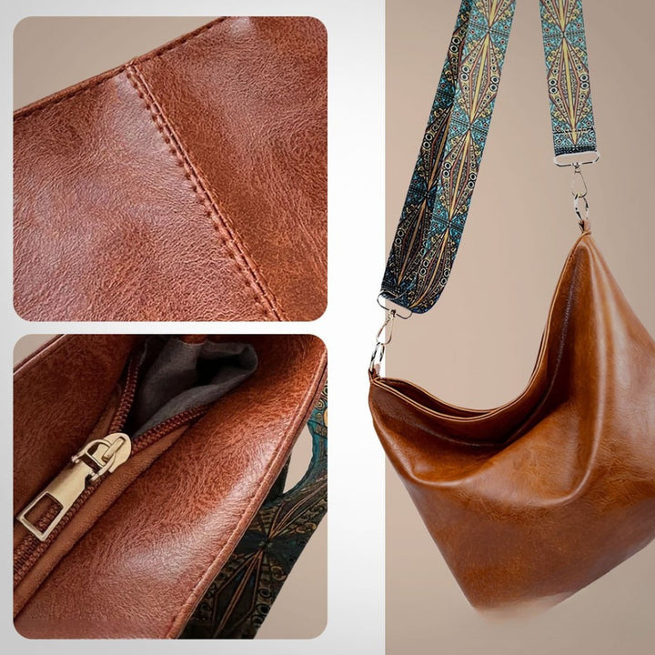 Faux Leather Tote Bag with Boho Strap | Selena — image 3