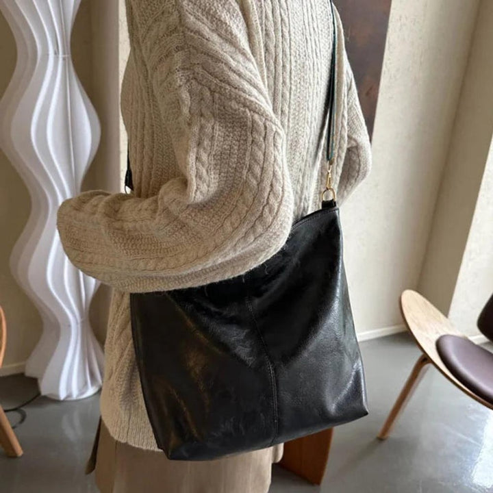 Faux Leather Tote Bag with Boho Strap | Selena — image 4