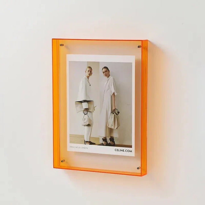 Vibrant Acrylic Display Frame – Contemporary Coloured Photo Holder