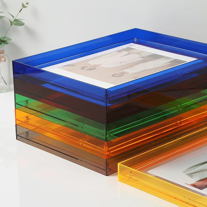 Lebendiger Acryl-Bilderrahmen zum Ausstellen – Farbenfroher, zeitgemäßer Fotohalter