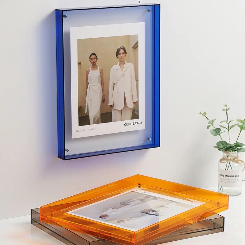 Lebendiger Acryl-Bilderrahmen zum Ausstellen – Farbenfroher, zeitgemäßer Fotohalter