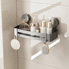 Luxury suction cup bathroom shelf without drilling