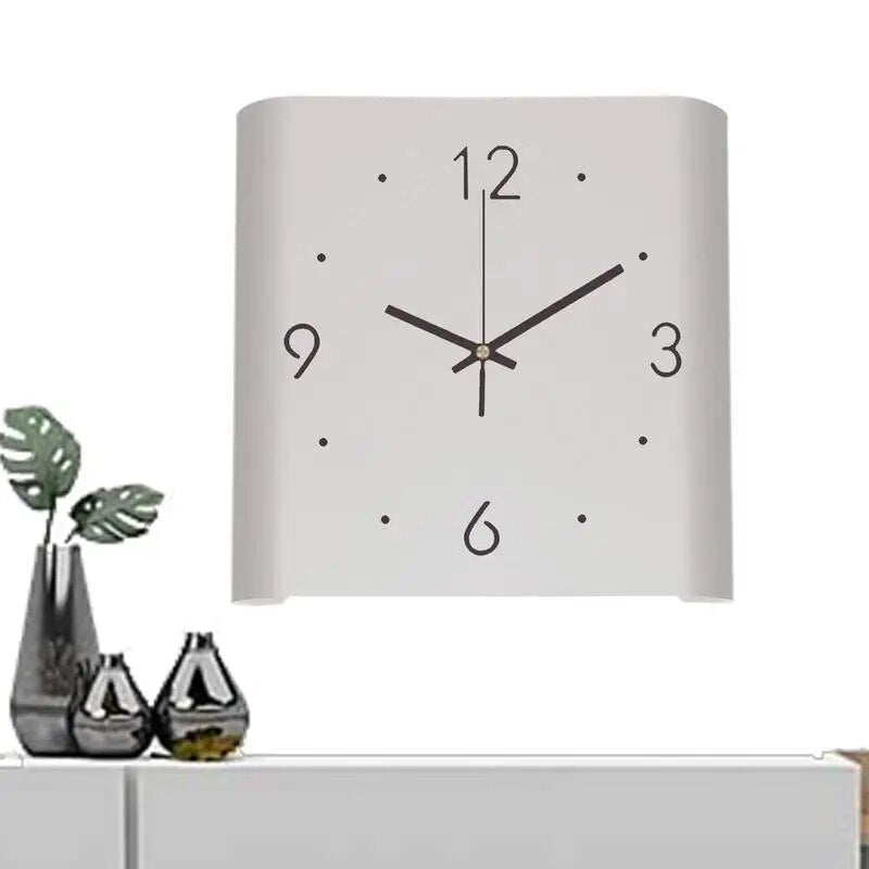 Double-Sided Square Wall Clock | Illuminated Minimalist Design