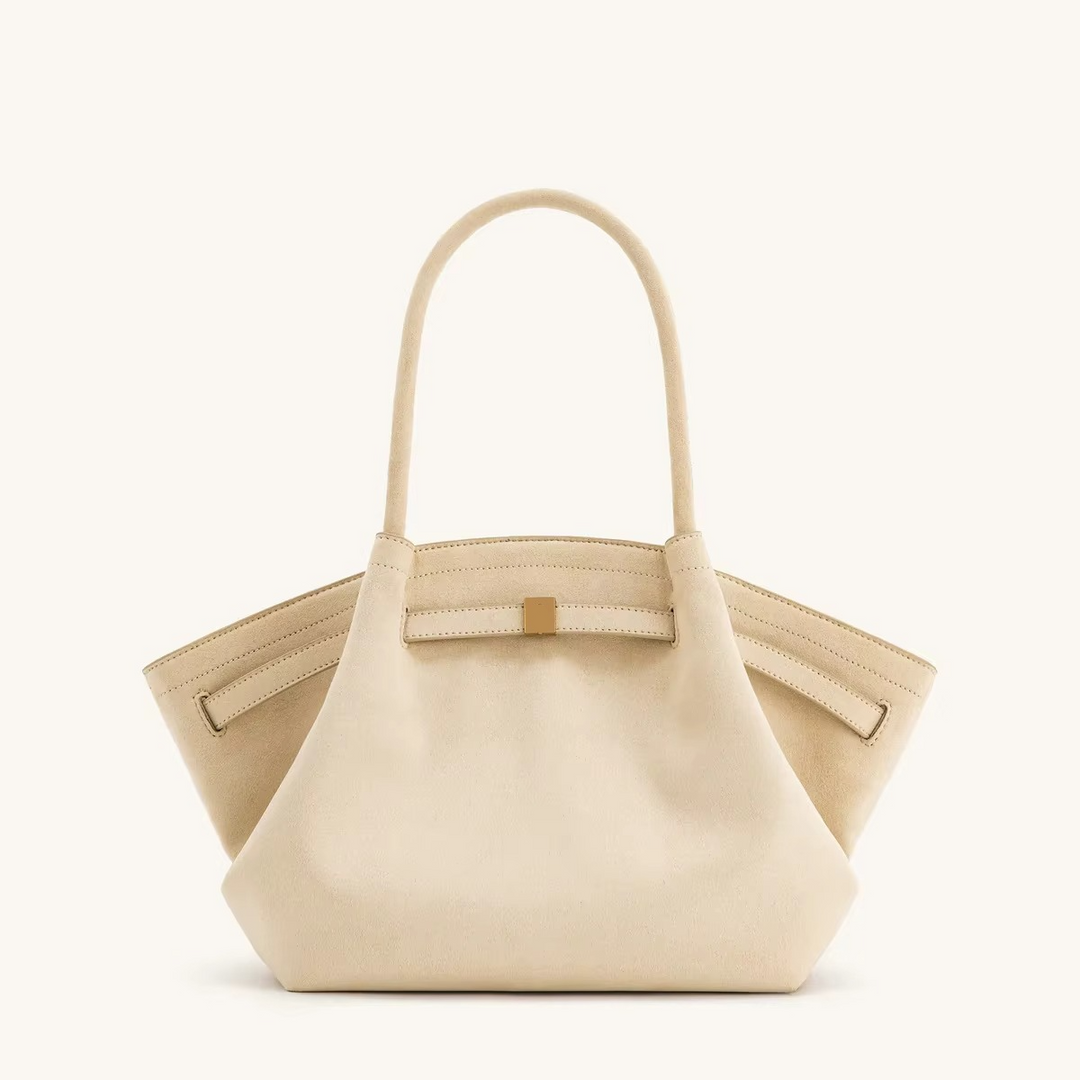 Hana Schultertasche aus Wildlederimitat mit Optik und großem Fassungsvermögen